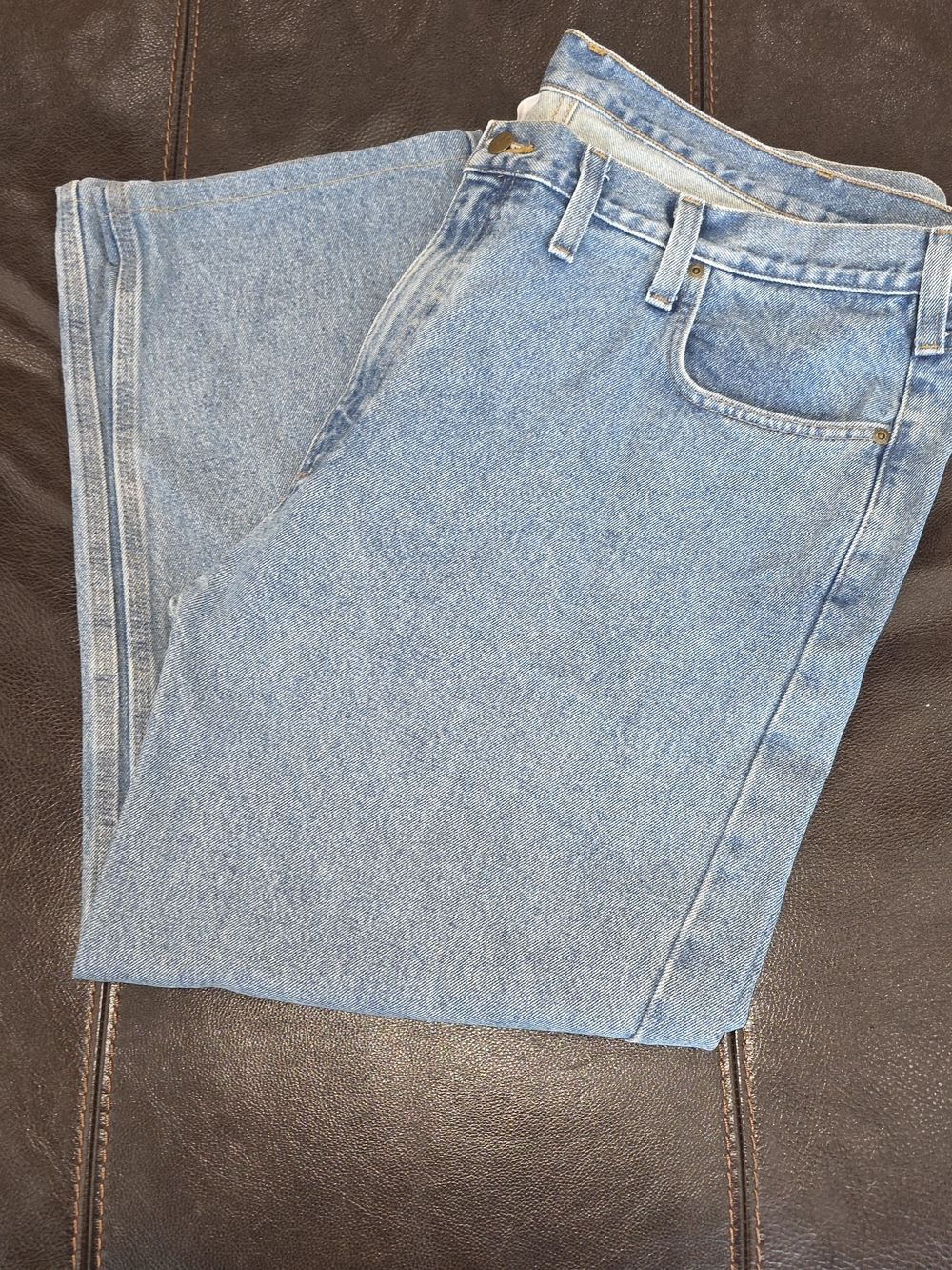 Carhartt Light Blue Relaxed Fit Men's Jeans Sz 46 Hemmed To 29